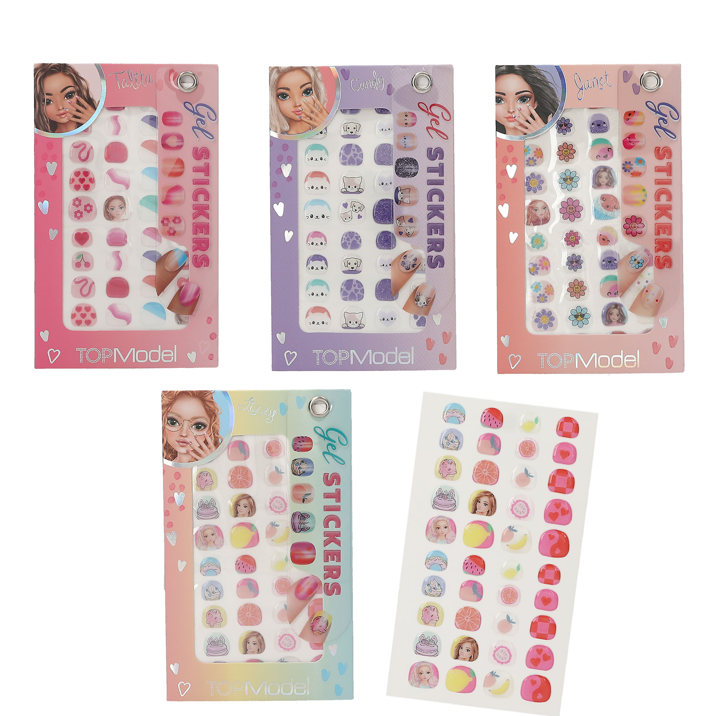 TOPModel Gel Nagelsticker BEAUTY and ME, selbstklebende Nagelsticker, 40 Stickermotive, Depesche