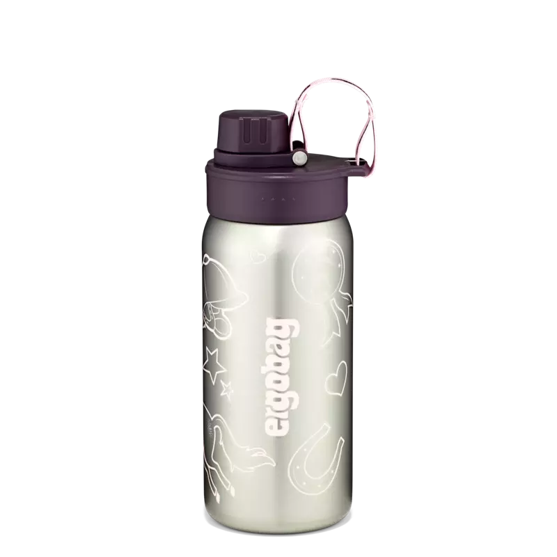 Ergobag Edelstahl-Trinkflasche lila