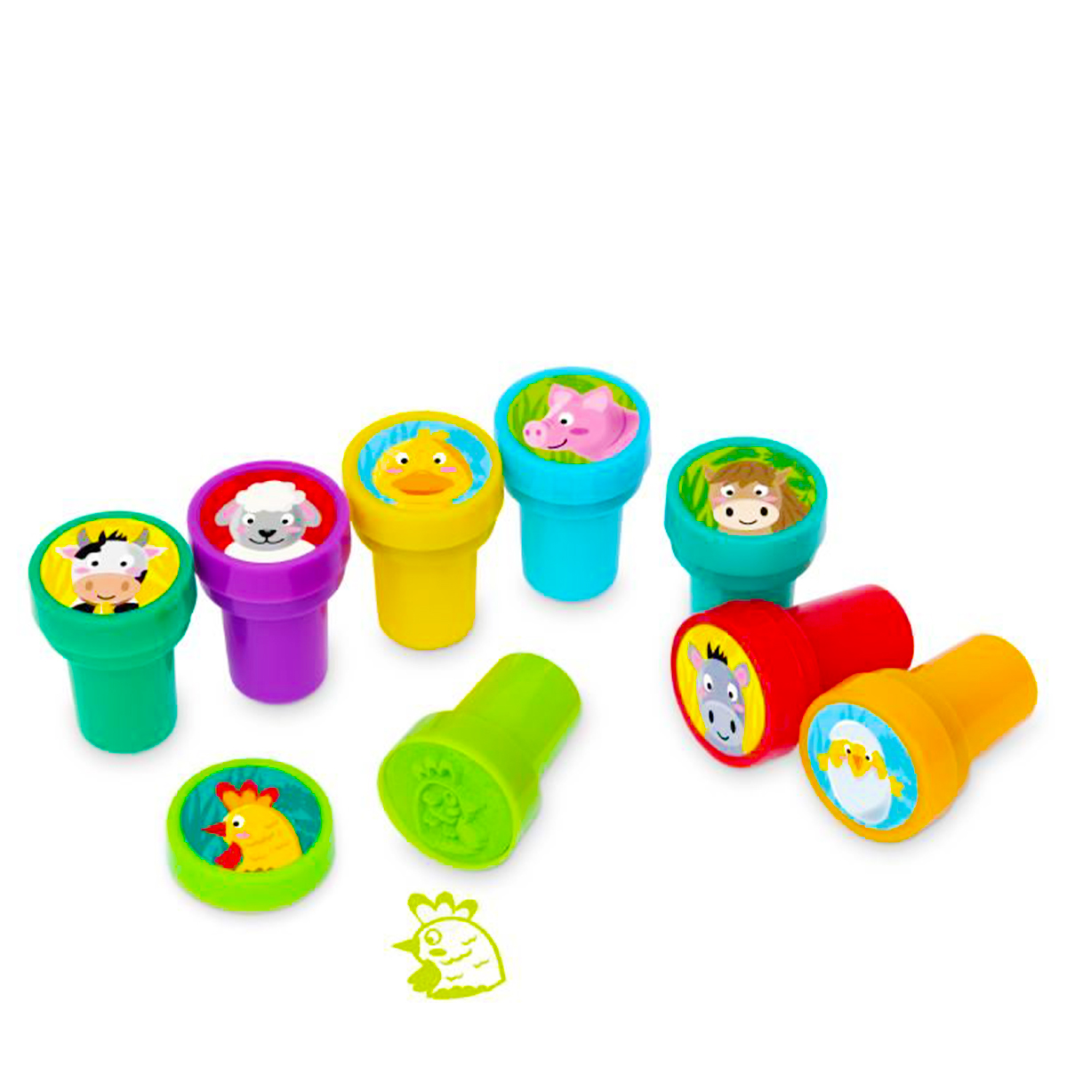 Tierstempel mit selbstfärbendem Stempel, Bauernhoftiere Stempel selbstfärbend, Trendhaus