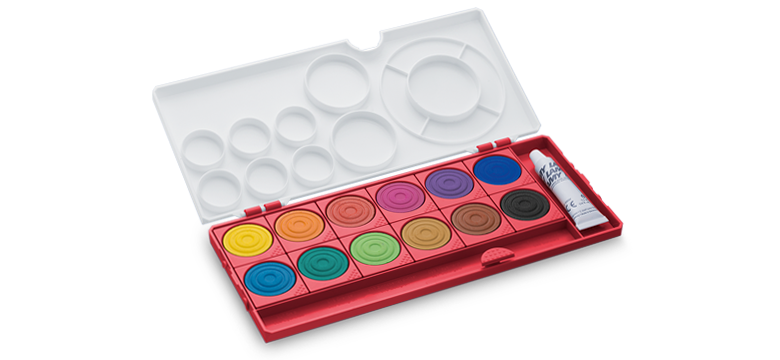 aquaplus Deckfarbkasten rot