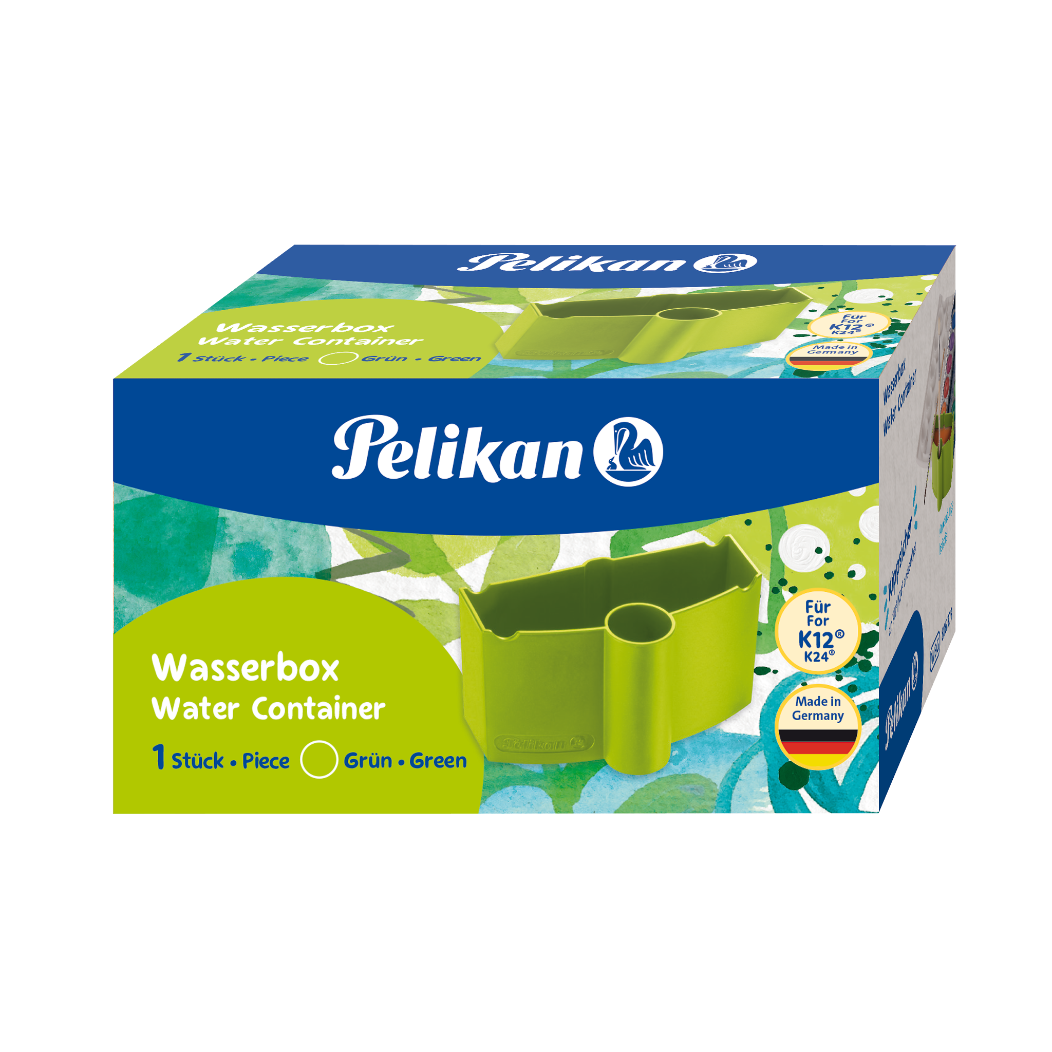 Pelikan Wasserbecher mit Pinselhalter, Grün 