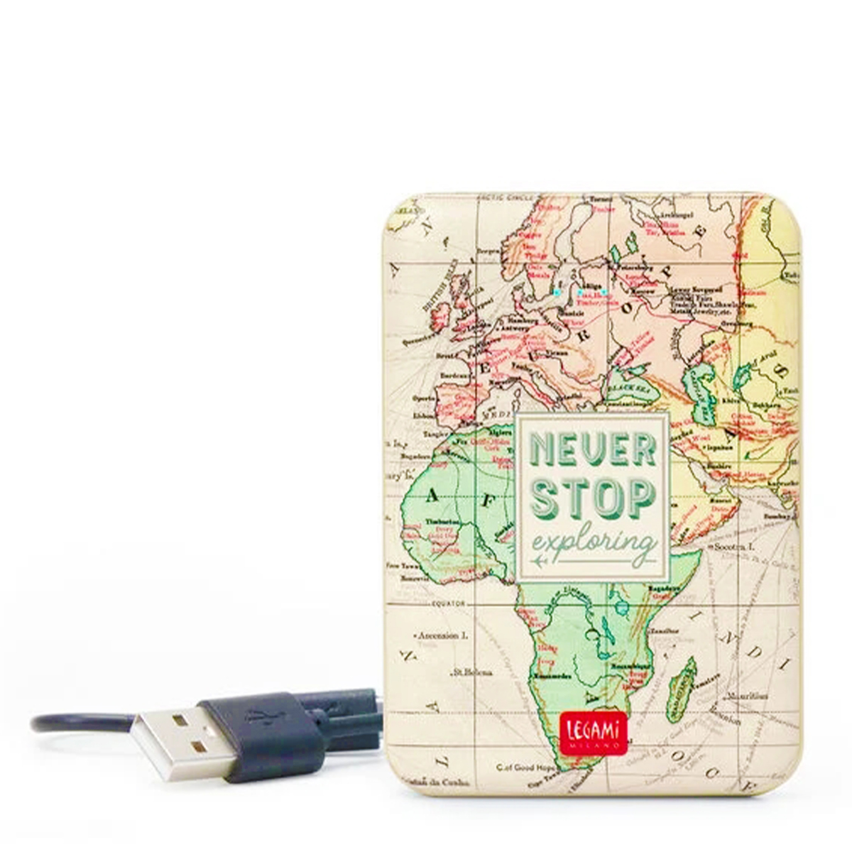Legami Powerbank Reise Travel, Supercharge Travel Ladegerät mit Ladekabel