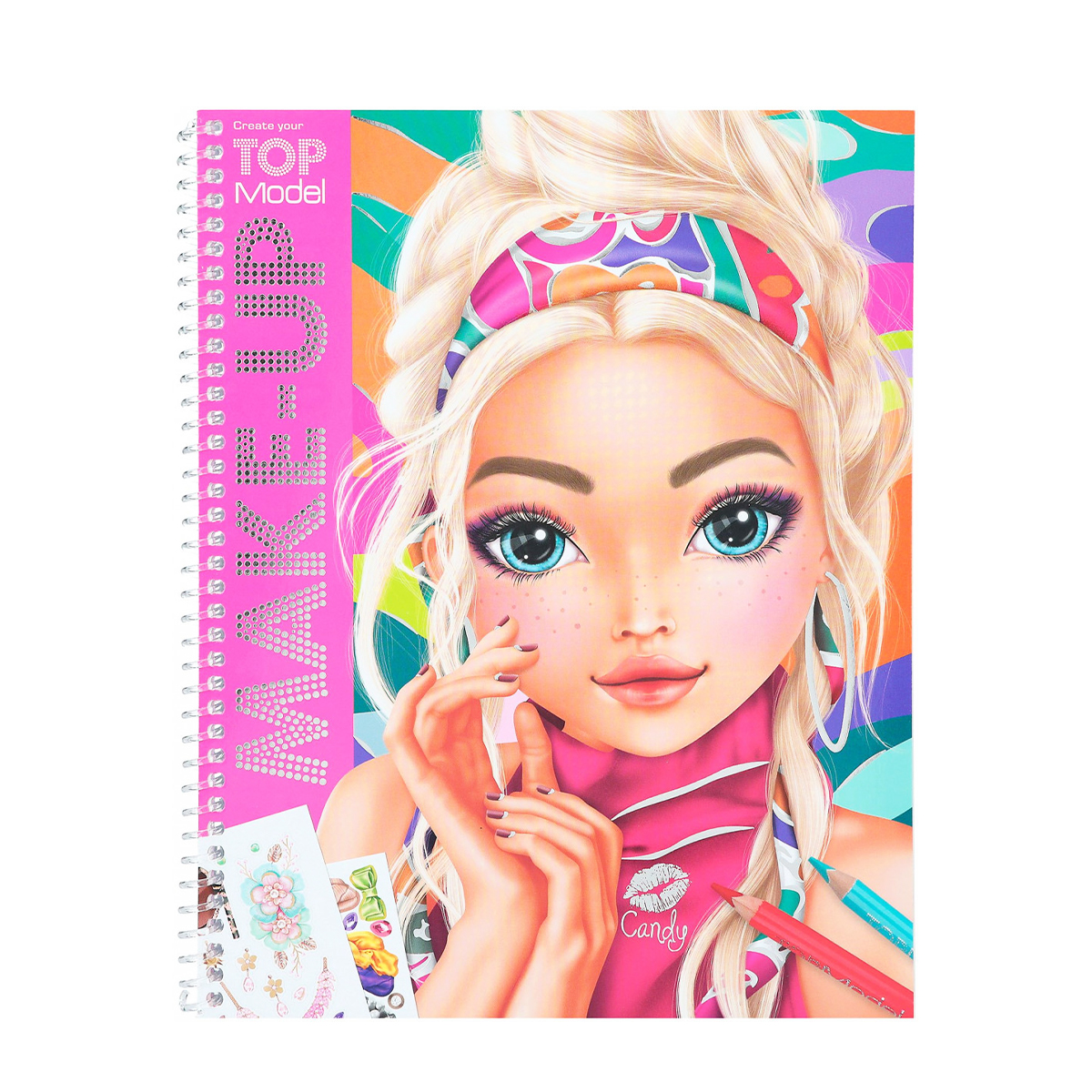 TOPModel Malbuch Create your Make-Up, Malbuch mit Sticker, Depesche 