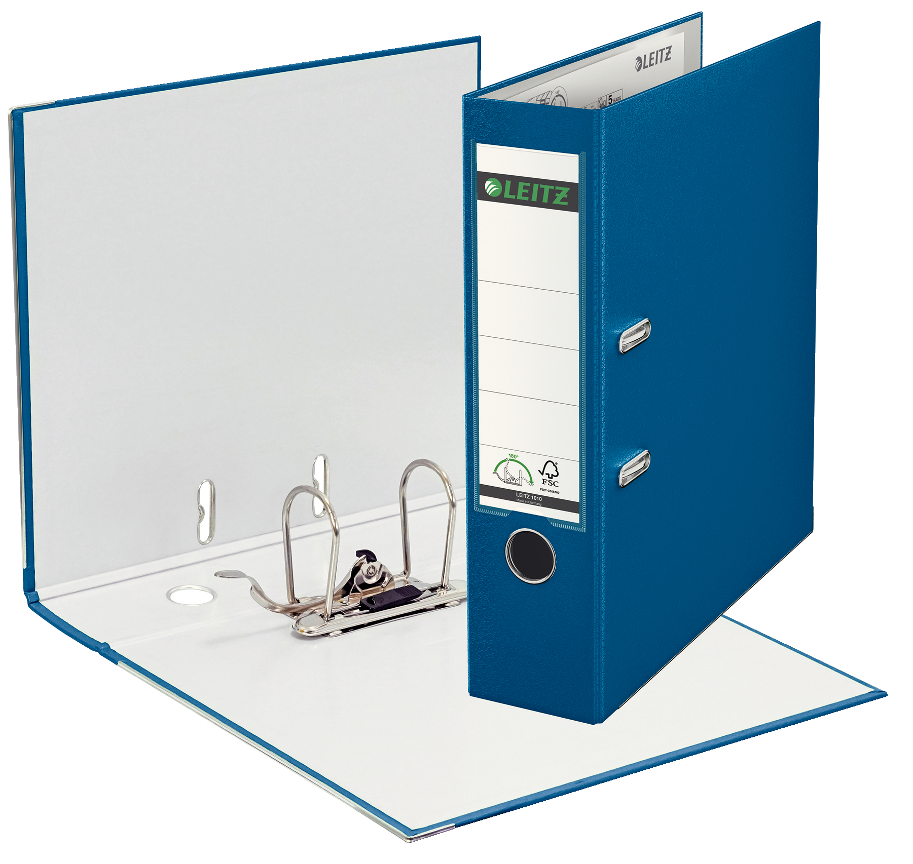 Qualitäts-Ordner PP 180° A4 80mm bl Leitz