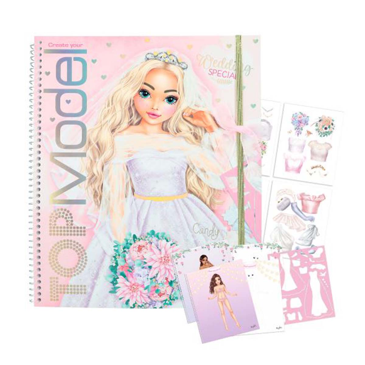 TOPModel Hochzeits Malbuch Cindy mit Sticker, Create your TopModel Wedding Special Malbuch, Depesche