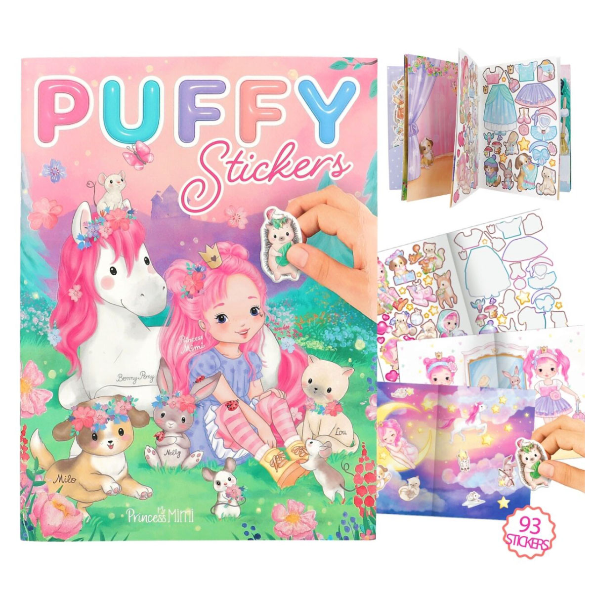 Prinzessin Mimi Stickerbuch mit Puffy Sticker, Prinzessin Mimi und ihre tierischen Freunde, Depesche