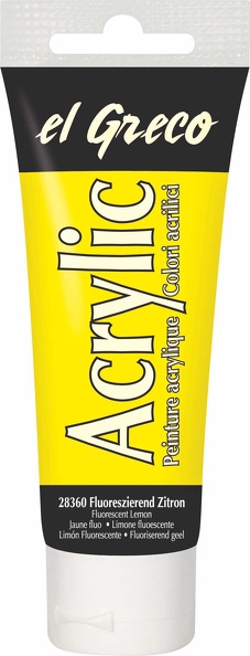 Kreul Acrylic el Greco 75ml Fluoreszierend Zitron