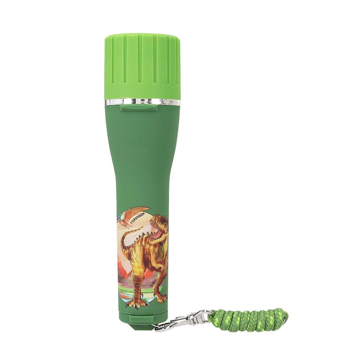 Dino World Taschenlampe mit Timer, grün oder blau, Depesche