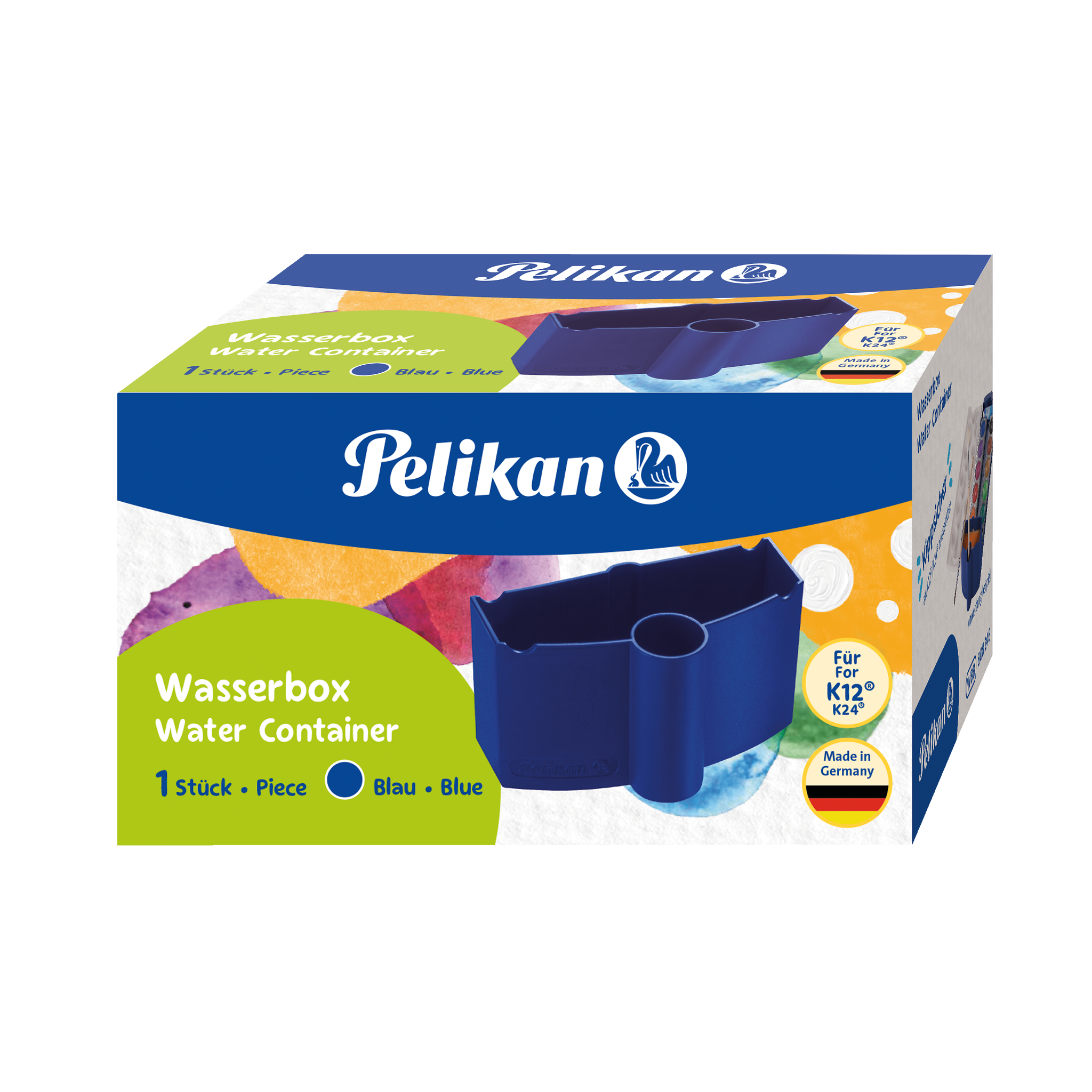 Pelikan Wasserbecher mit Pinselhalter, Blau