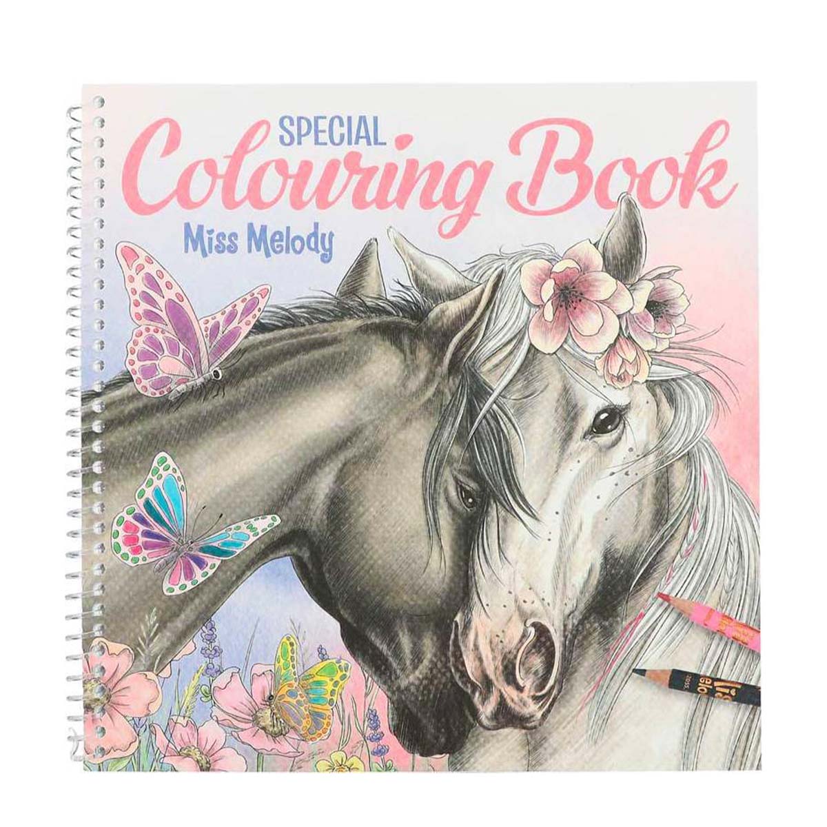 Miss Melody Malbuch Pferde, Special Colouring Book mit 20 Pferdemotive und Spiralbindung, Depesche