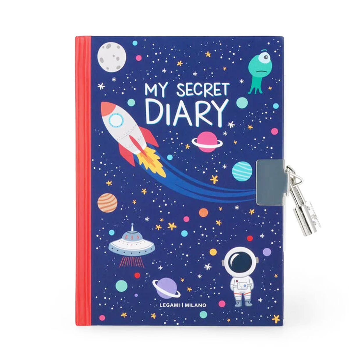 Legami Tagebuch Space, Geheimes Tagebuch mit Schloss, My Secret Diary mit Space Motiv