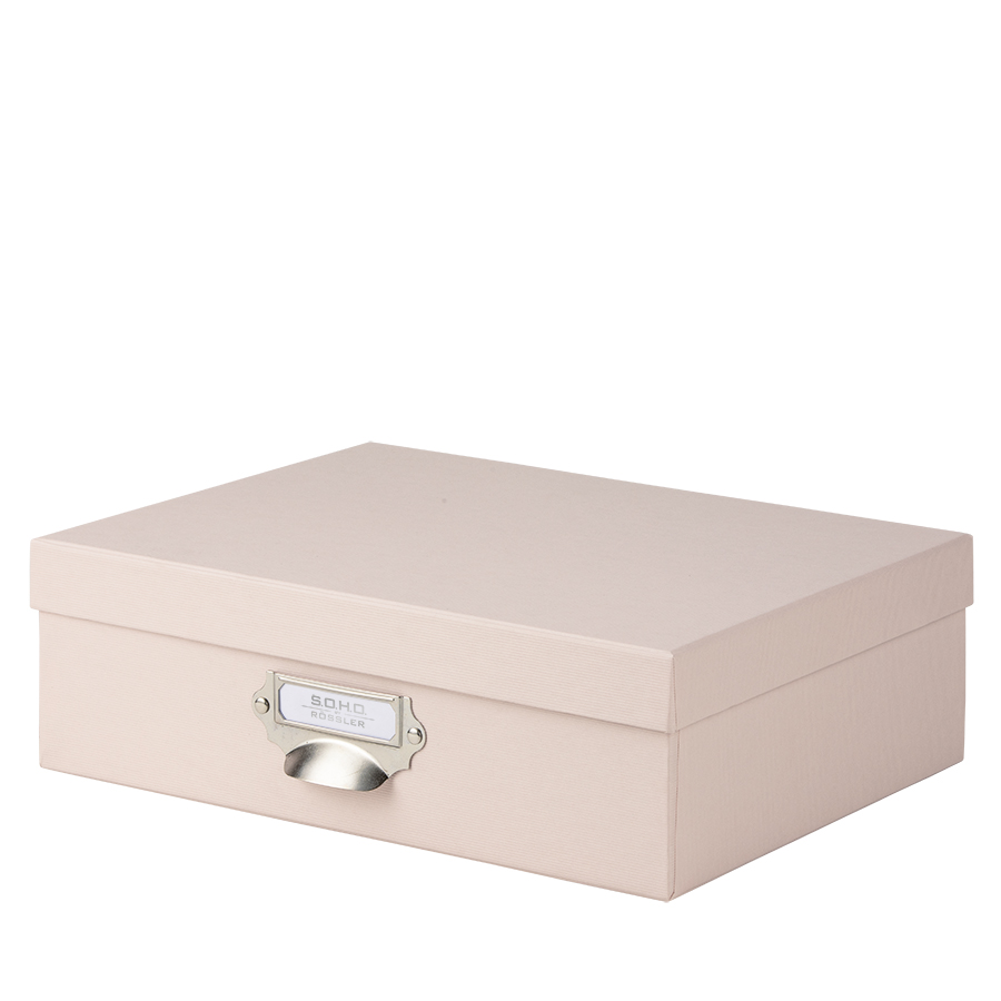 Rössler Aufbewahrungsbox mit Griff für A4 powder/rosa