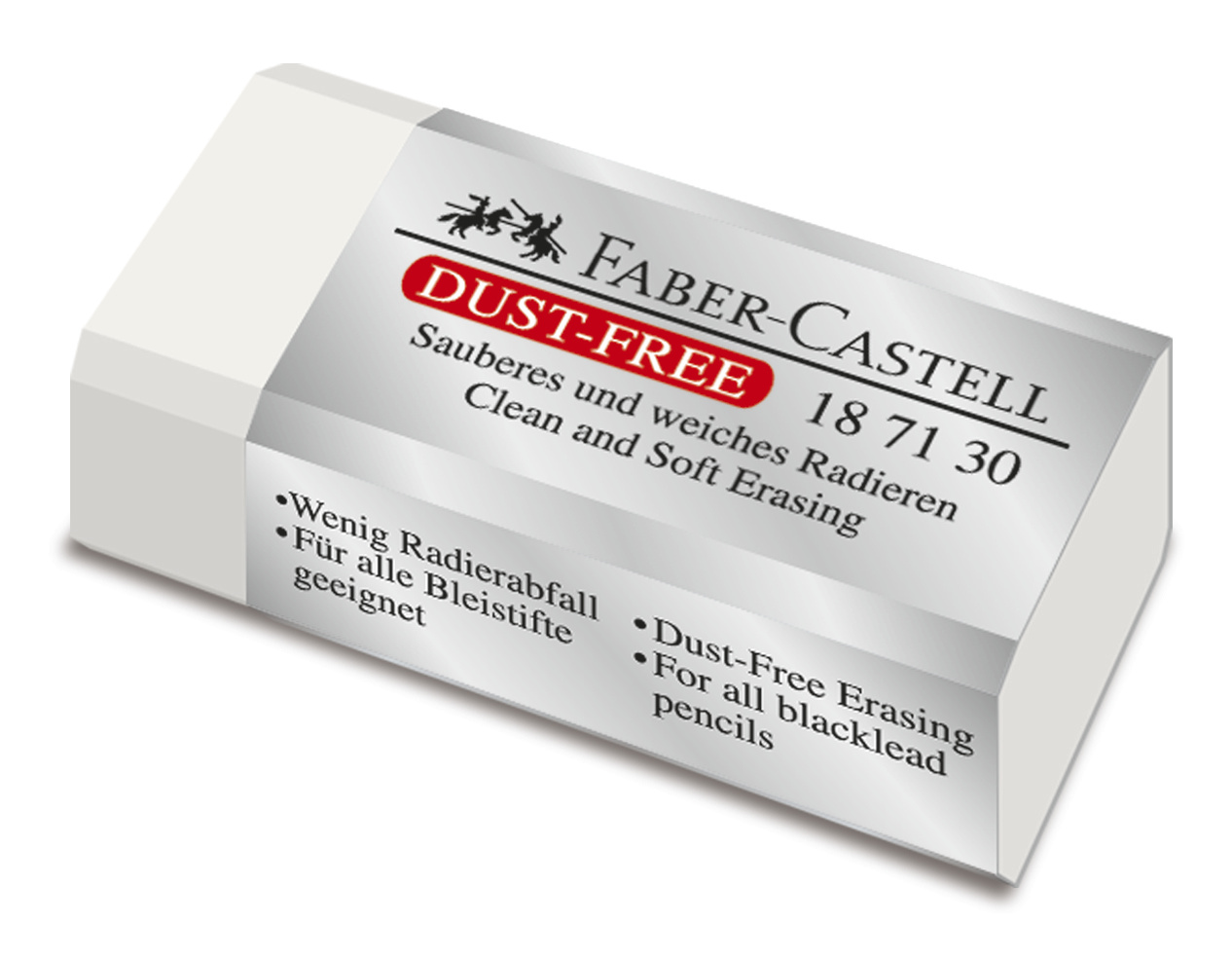 Faber-Castell Radierer Kunststoff Dust-Free weiß MINI