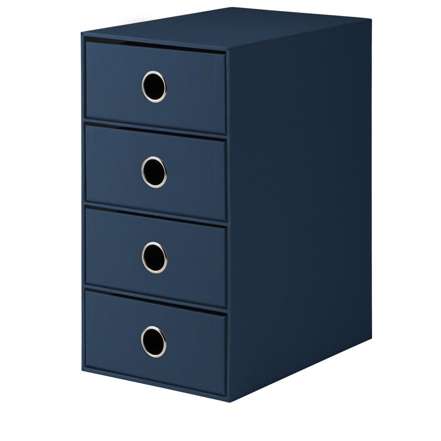 Rössler 4er Schubladenbox für A5 navy/blau