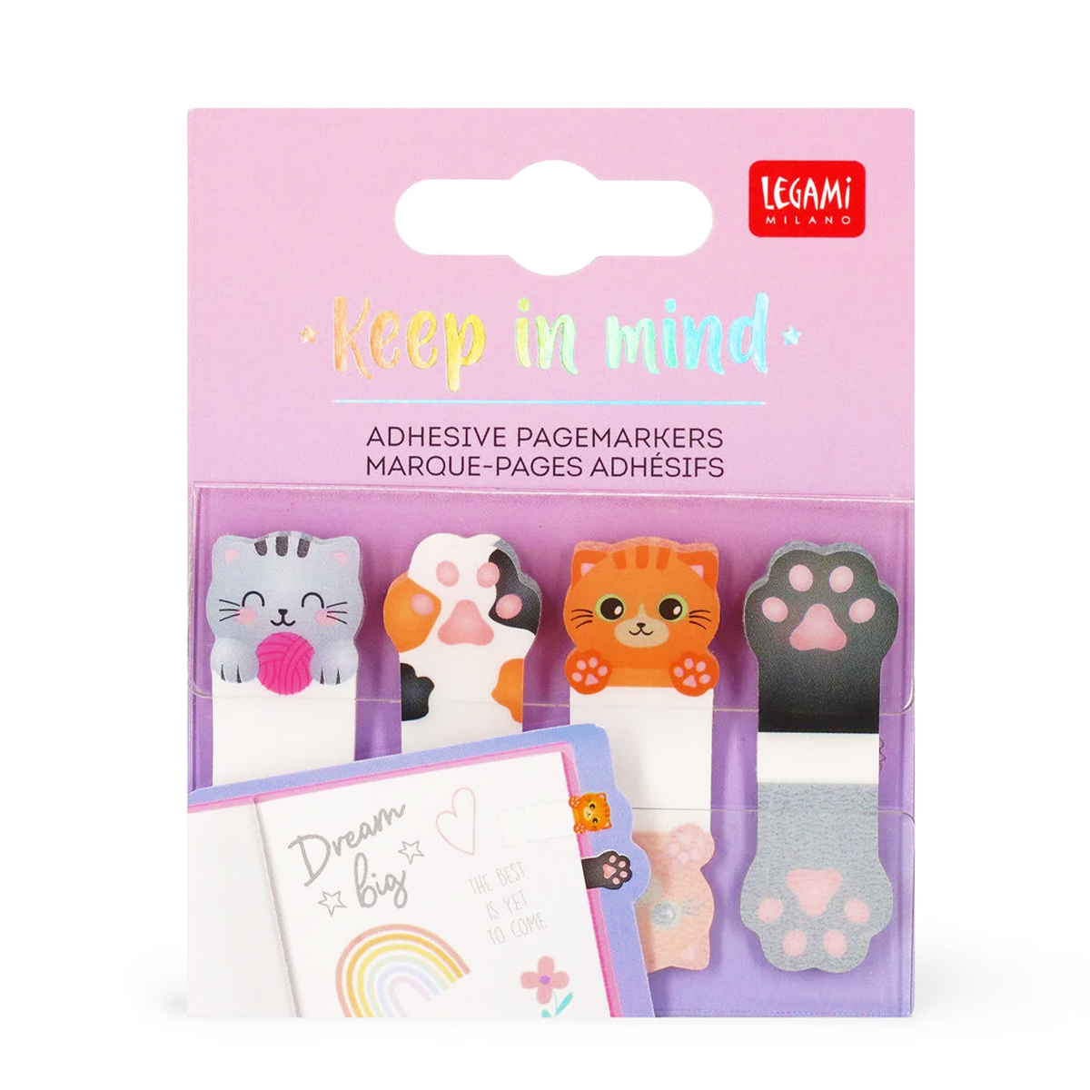 Legami Selbstklebenden Seitenmarkierungen Katze Kitty rosa - Keep in Mind - Kitty 