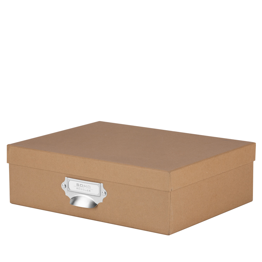 Rössler Aufbewahrungsbox mit Griff für A4 kraft