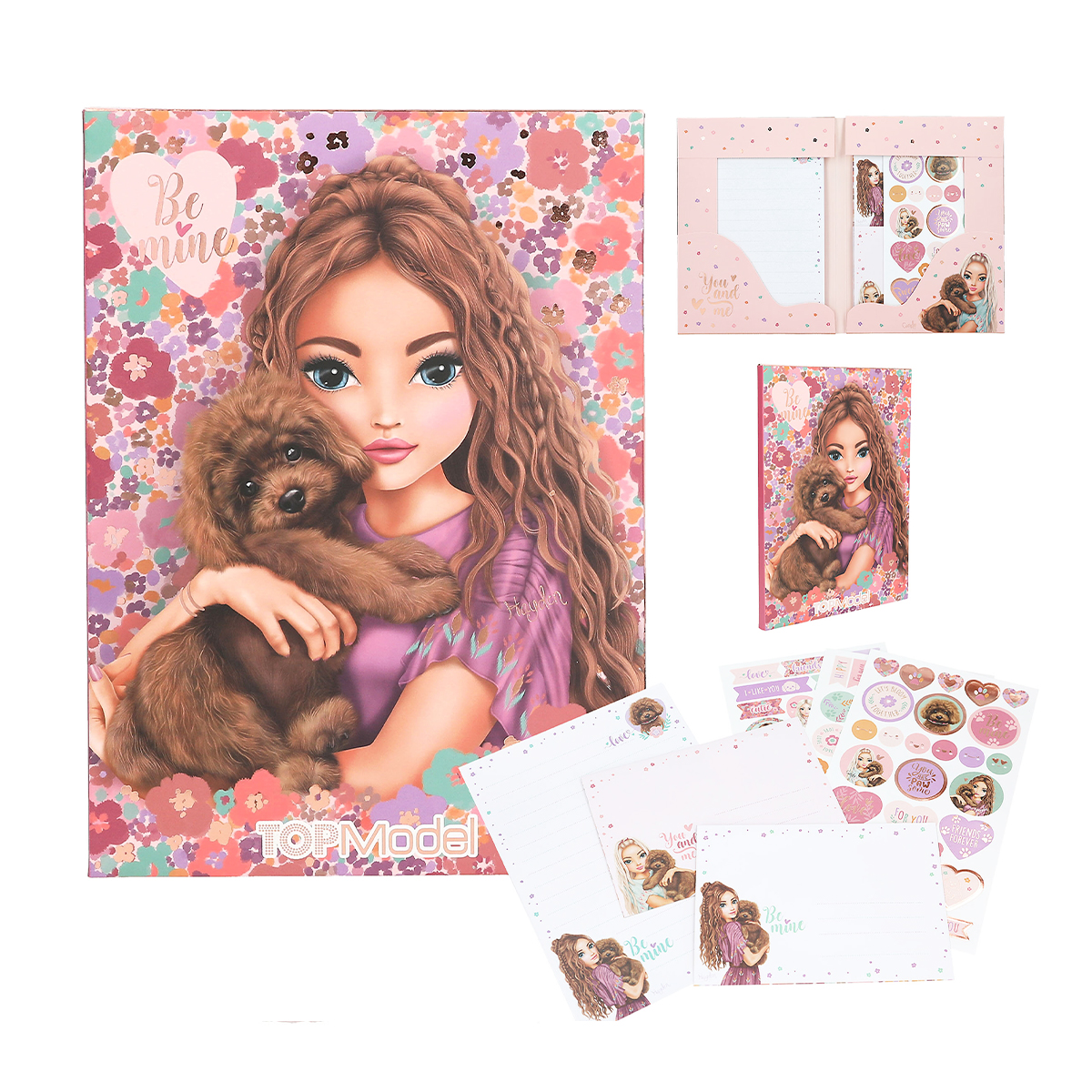 TOPModel Briefpapier FLORAL, Be mine mit kleinem Hündchen, Depesche