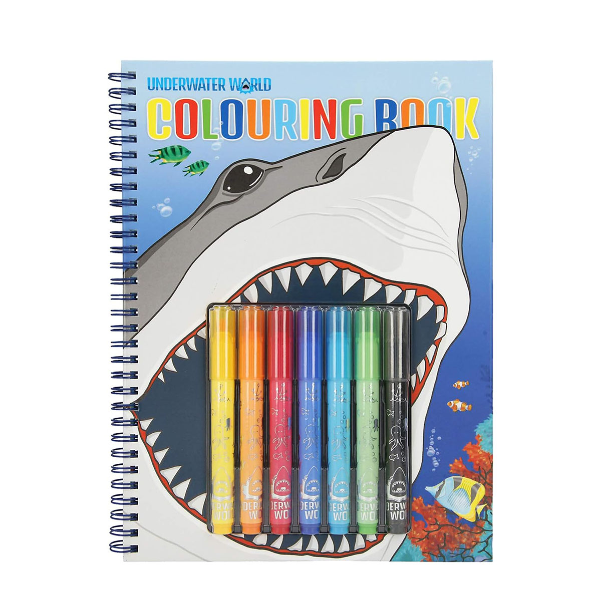 Dino World Malbuch Unterwasserwelt mit Stifte, Haifisch-Design, Depesche