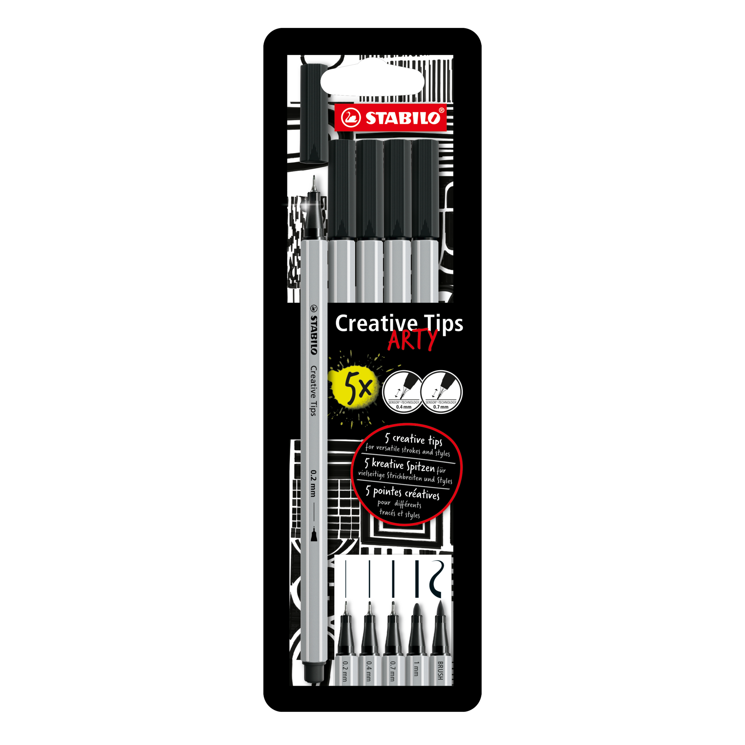Schreibgeräteset Multi-Liner Etui „ARTY: Creative Tips“