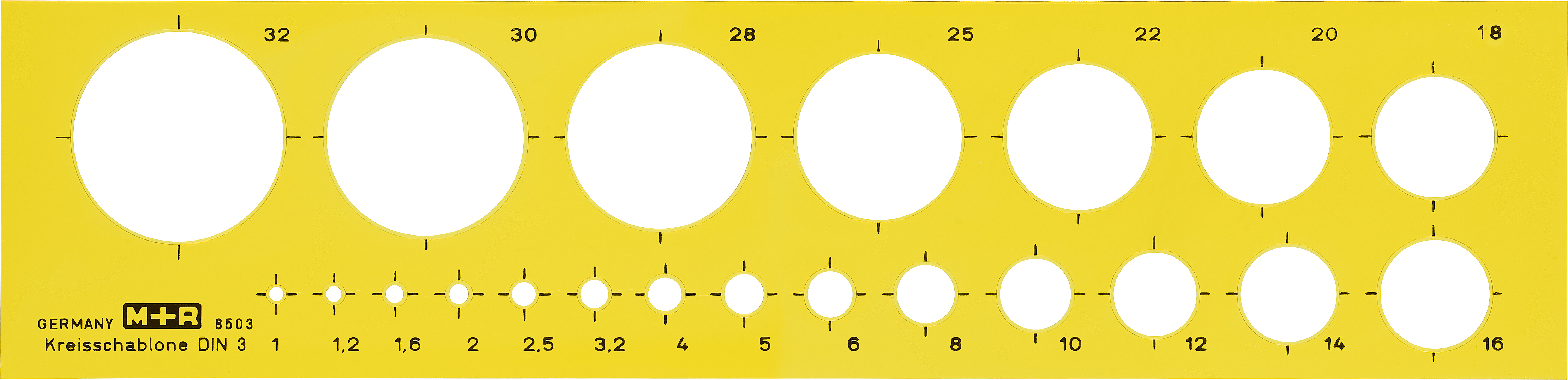 Kreisschablone DIN 3