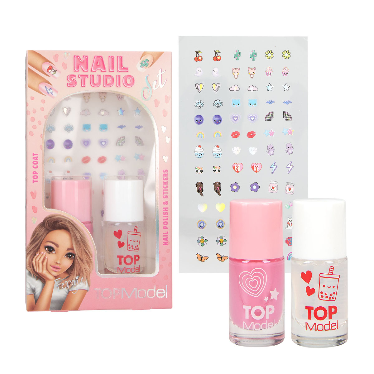TOPModel Nagelstudio-Set BEAUTY and ME, rosa Nagellack, Überlack und viele Nagelsticker, Depesche
