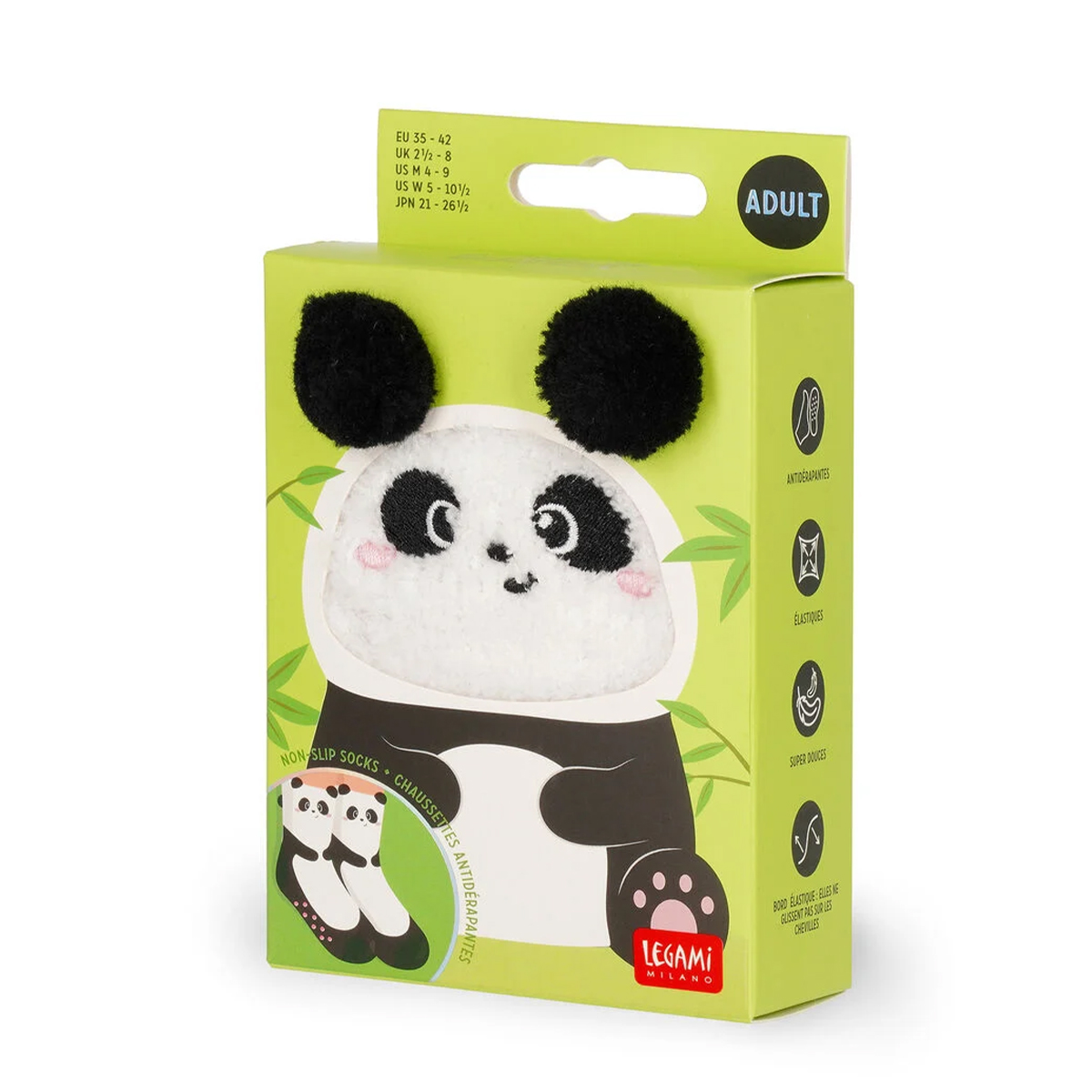 Legami Anti-Rutsch-Socken Panda, kuschelige Socken für Erwachsene Panda It’s a Match!