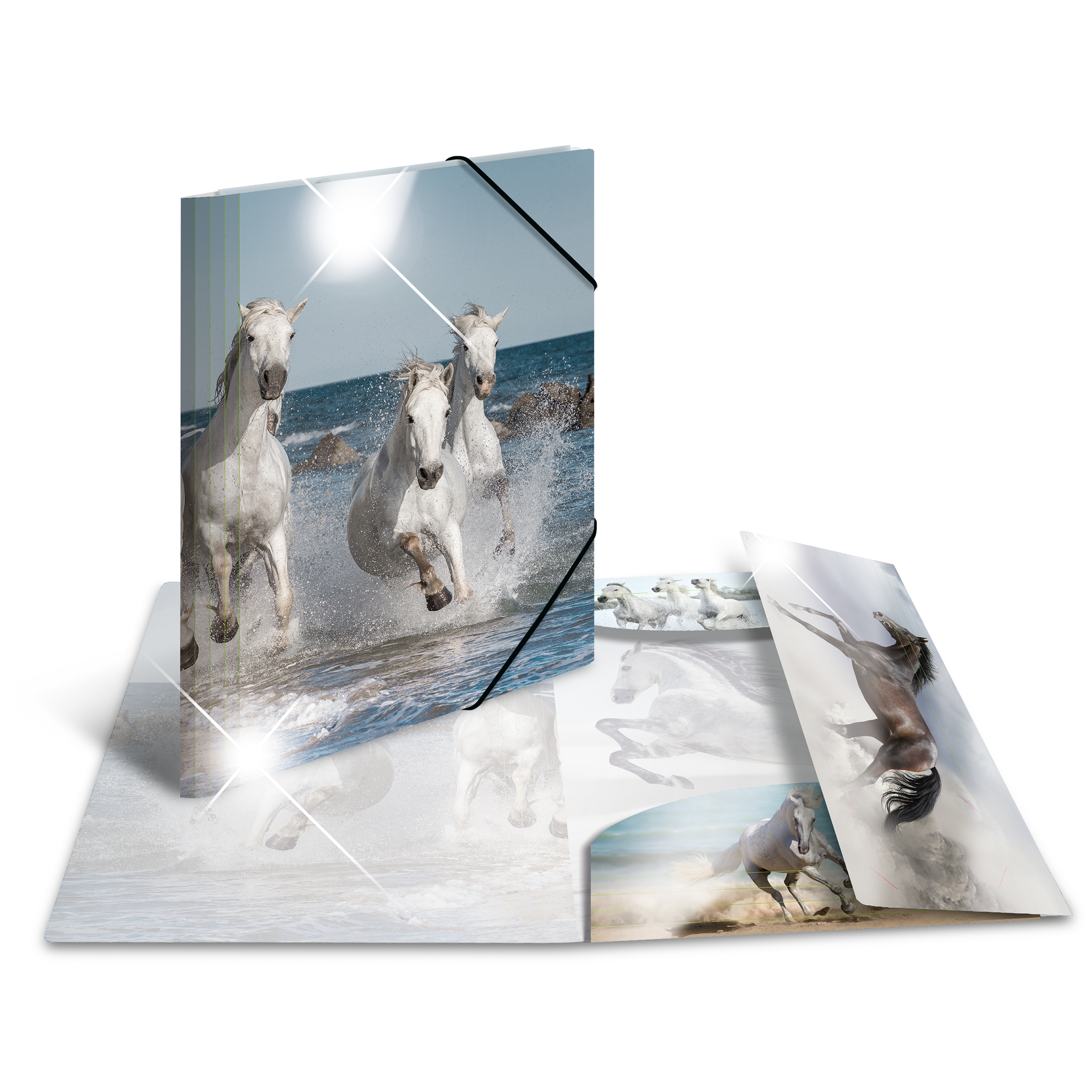 Sammelmappe Glossy Tiere A4 PP Pferde HERMA