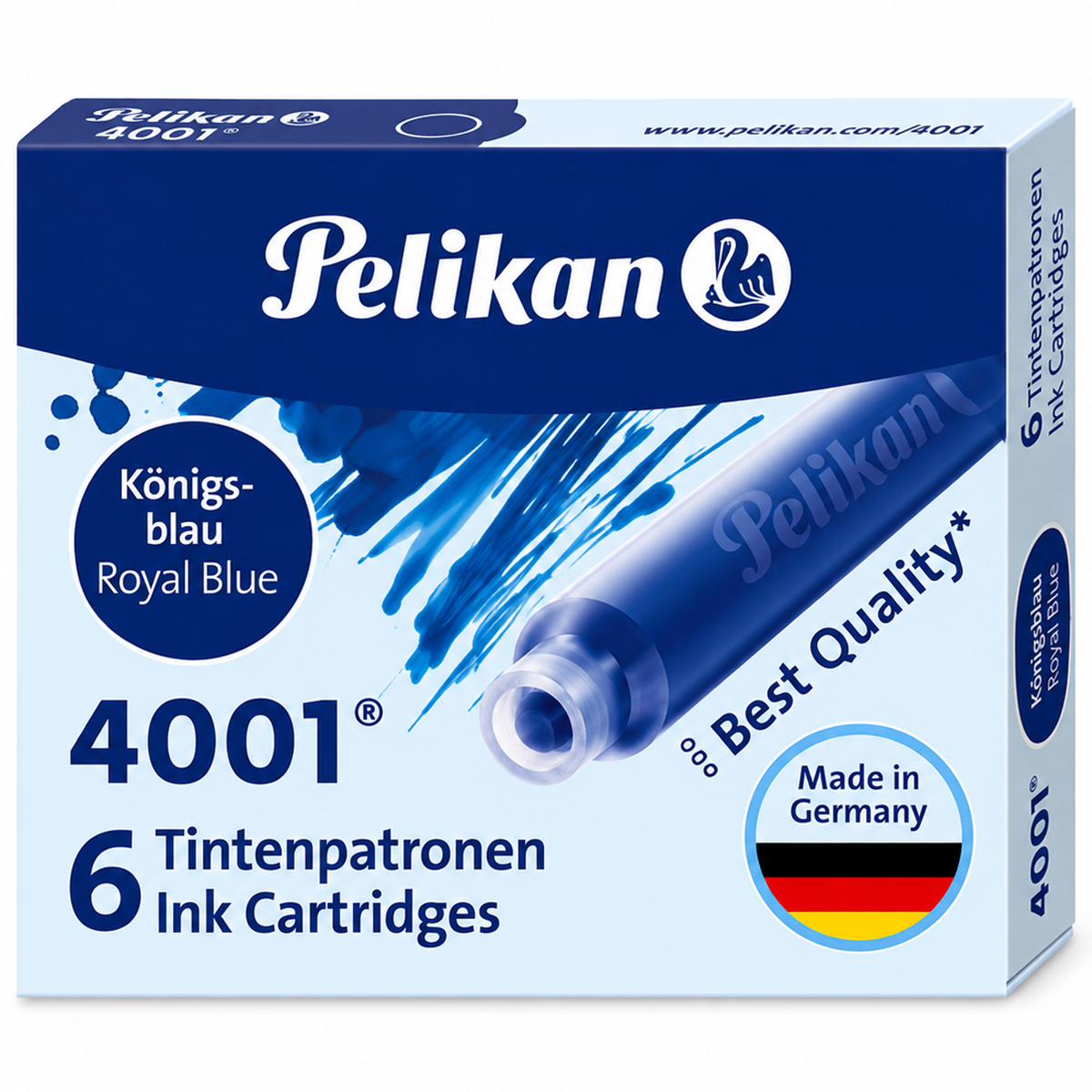 Pelikan Tintenpatronen 4001 TP/6  Königsblau