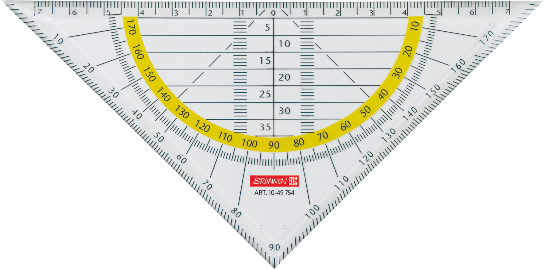 Geometrie-Dreieck 16 cm, glasklar BRUNNEN