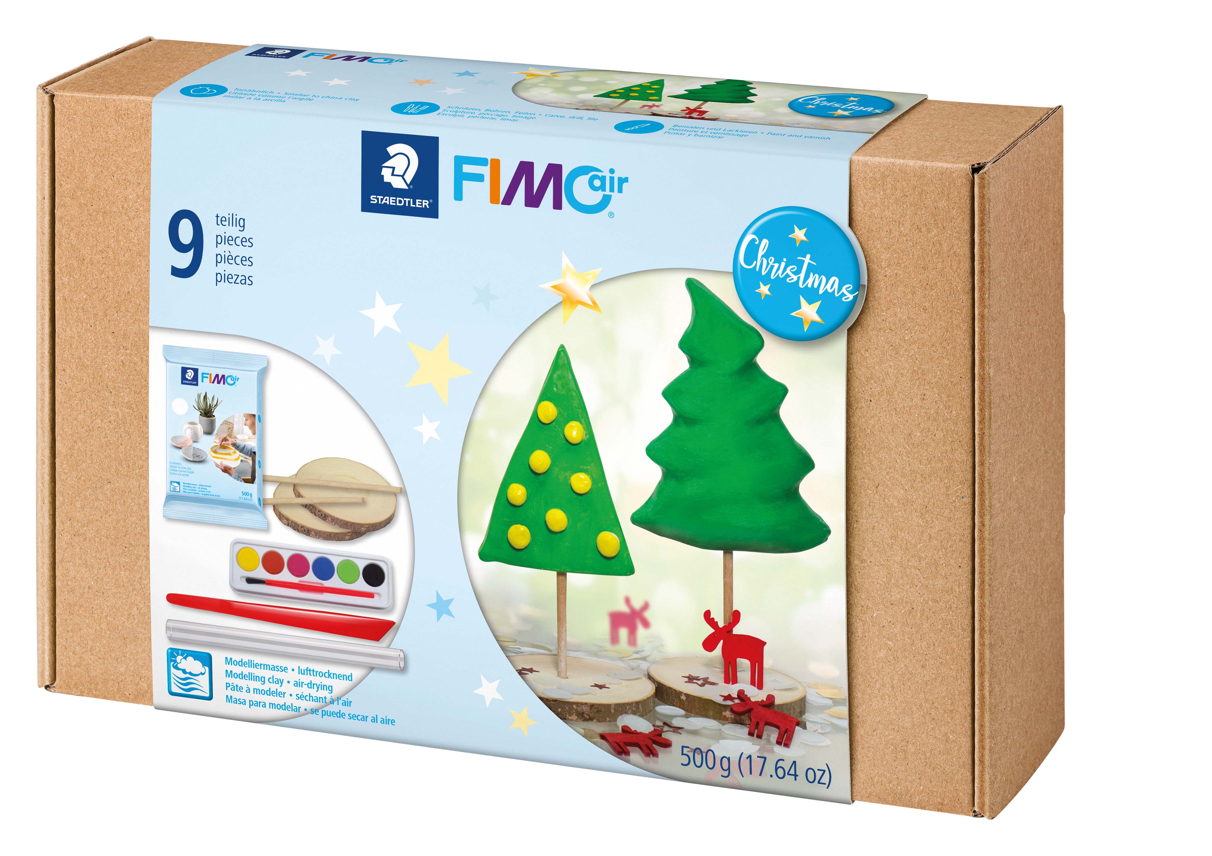 STAEDTLER Bastelset FIMOair 81 Set "Chrismas" FIMO®air 81 SET Lufttrocknende Modelliermasse