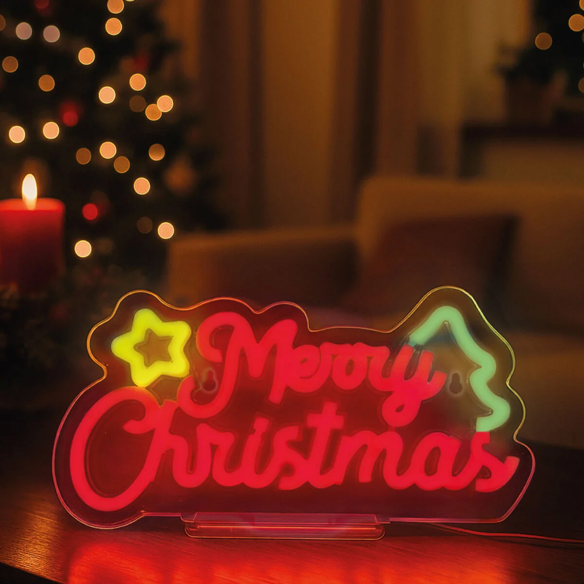 Legami LED-Lampe mit Neoneffekt Merry Xmas It’s a Sign