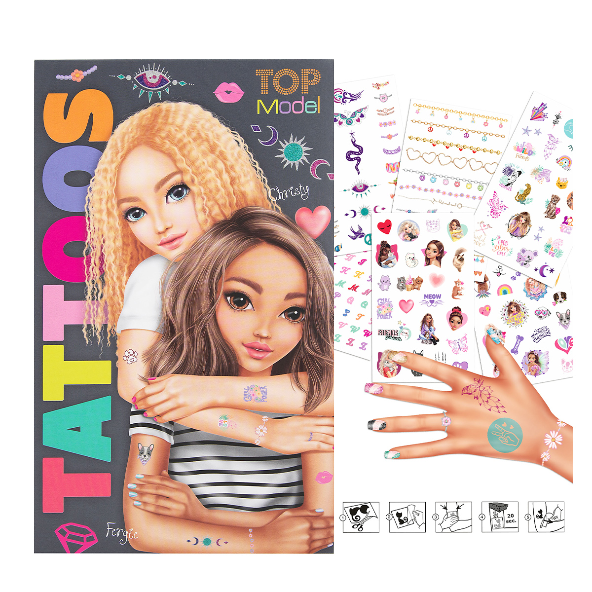 TOPModel Tattoos, 6 Bögen mit unterschiedlichen Tatoos, Depesche