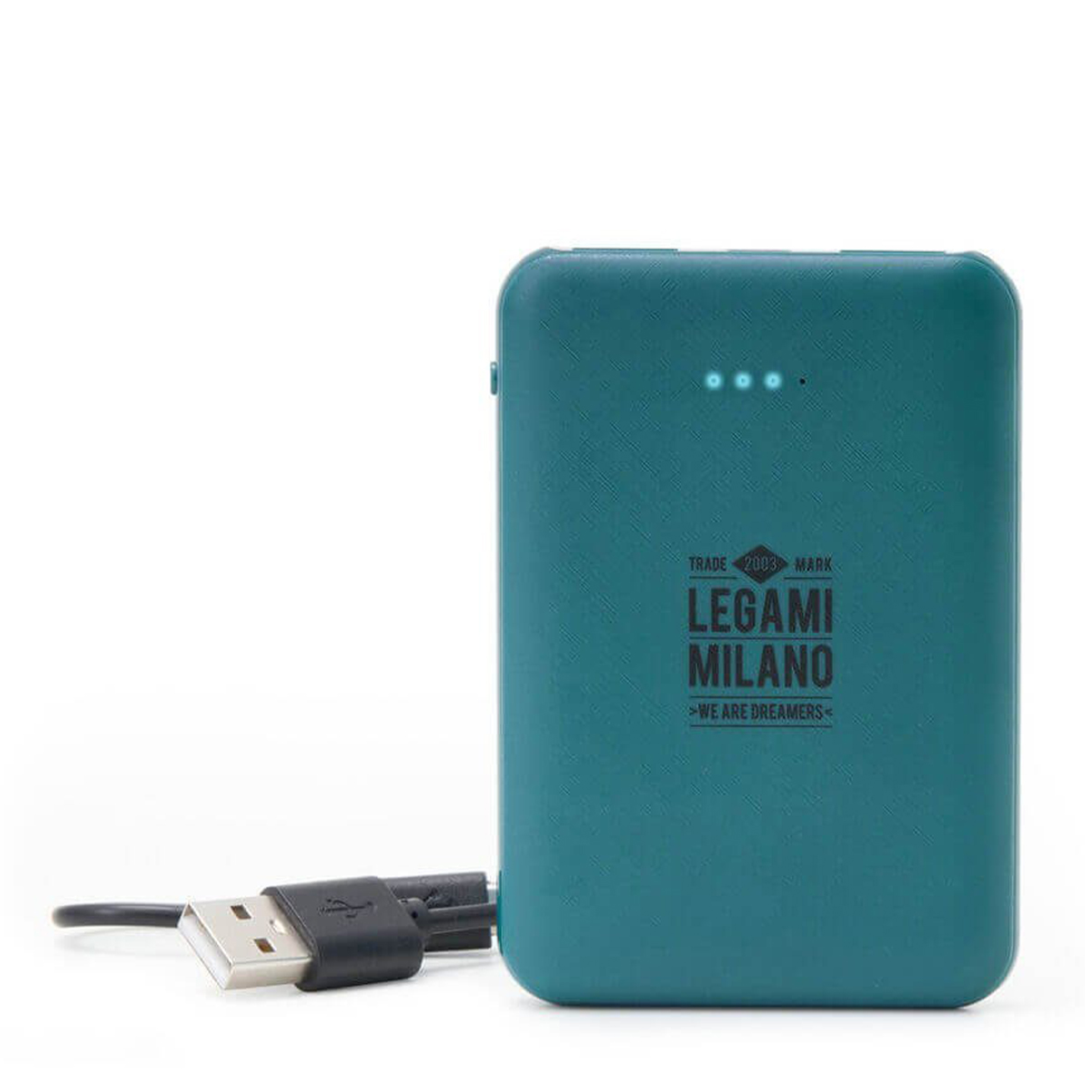 Legami Powerbank Petrol, Supercharge Petrol Ladegerät mit Ladekabel