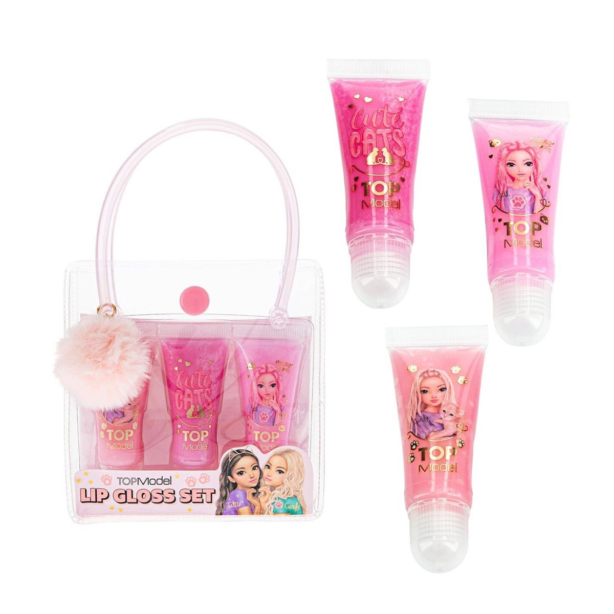 TOPModel Lipgloss Beauty and Me, 3er Set im Täschchen mit fruchtigen Düften, Depesche