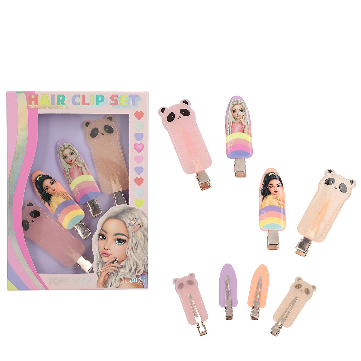 TOPModel Fixierspange BEAUTY and ME, Katze oder Panda Motiv, Depesche