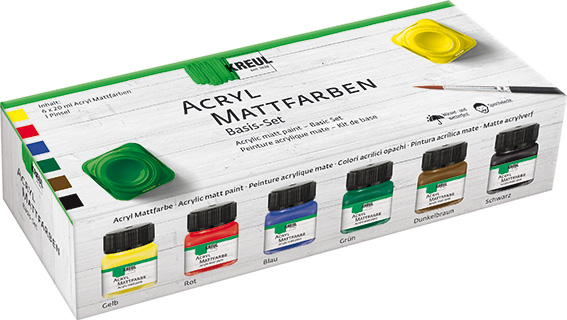 Kreul Acryl Mattfarben Basis-SET 6x20ml
