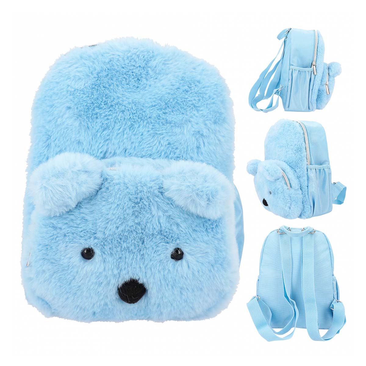 TOPModel Rucksack Eisbär polarblau, super flauschiger Fell-Rucksack ICEWORLD polarblau, Depesche