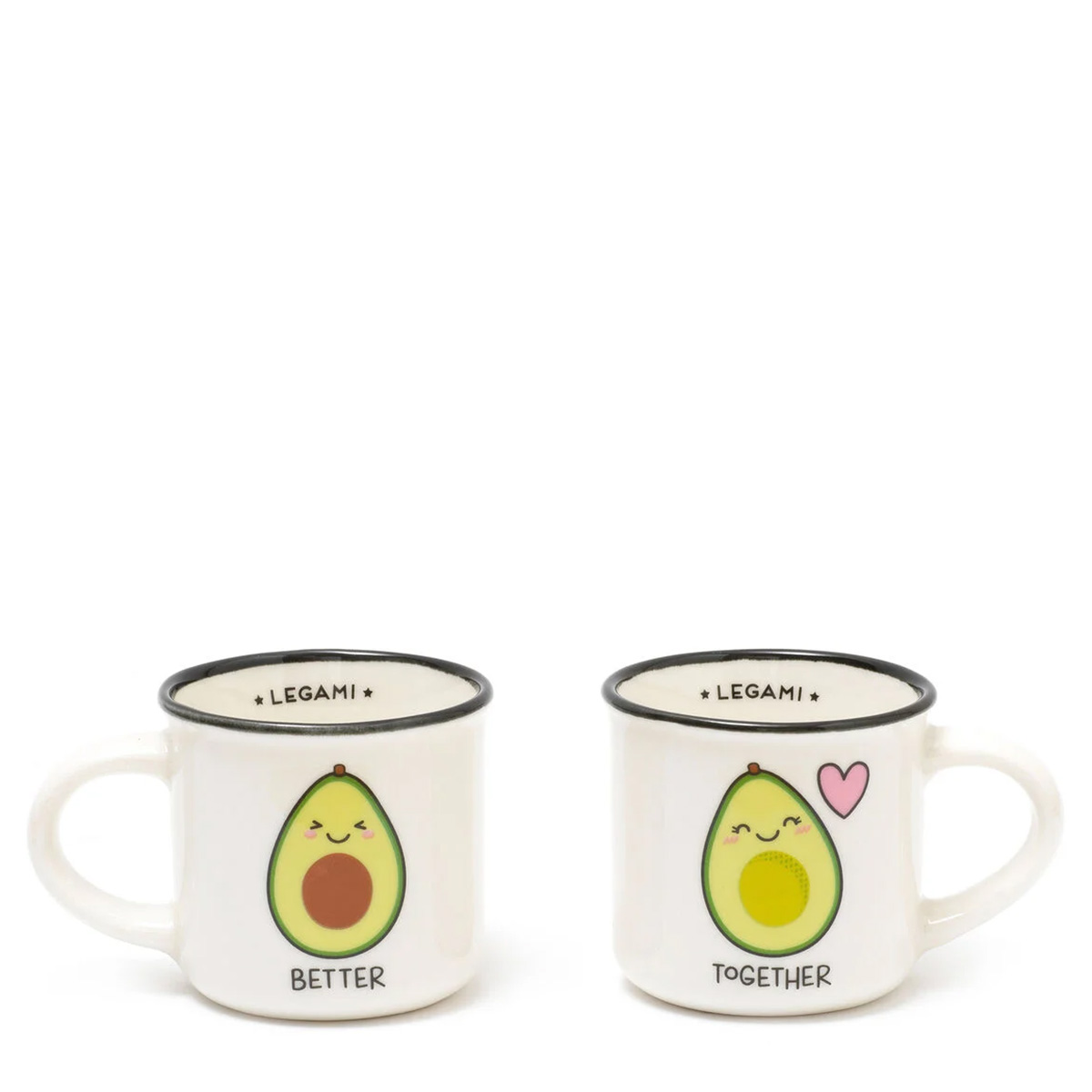 Legami Espresseotassen Avocado, Set mit 2 Espressotassen Avocado, Espresso For Two