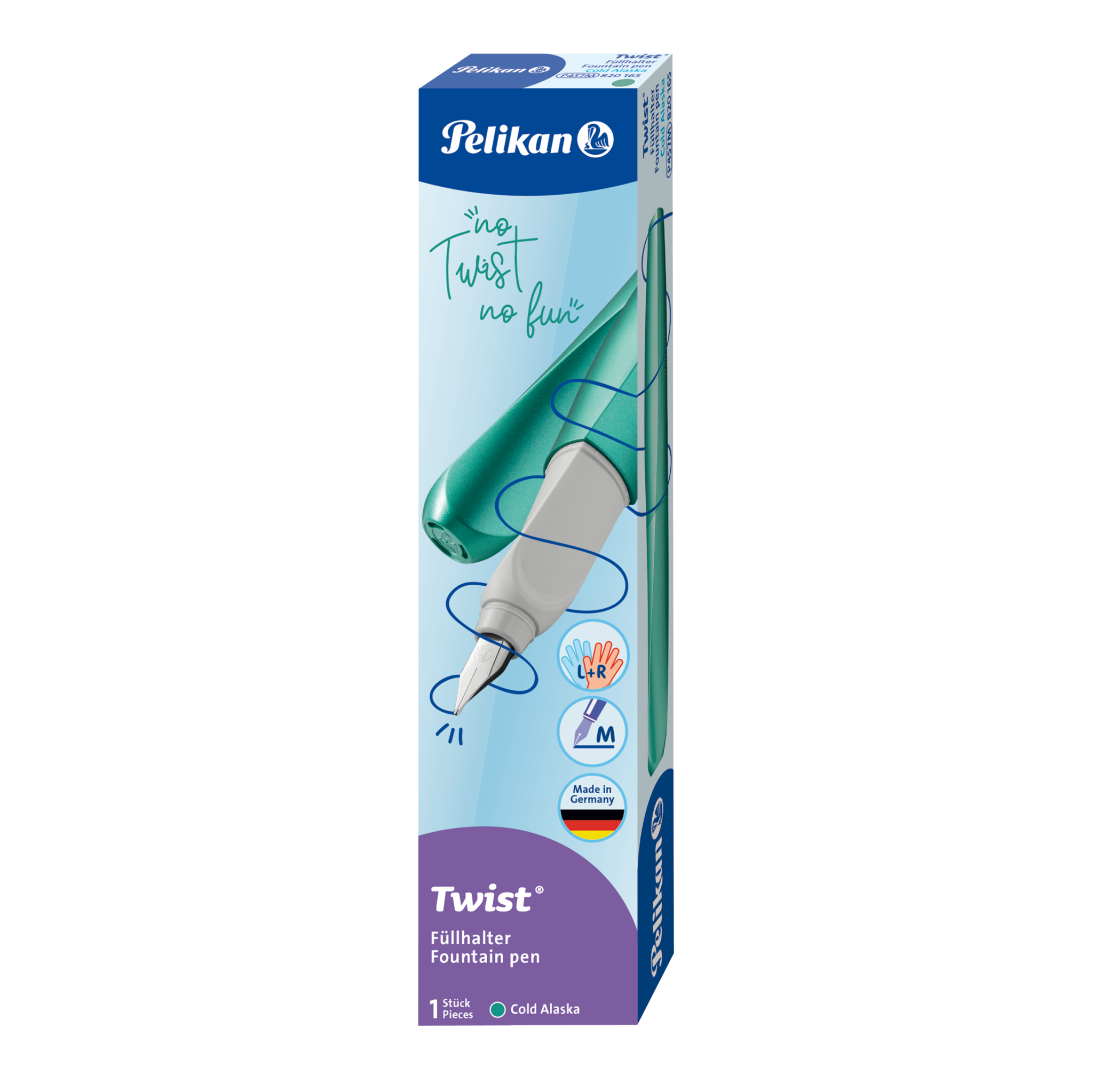 Füllhalter (Patronenfüllsystem) Twist® Füller für Rechts- und Linkshänder, Cold Alaska, Feder M