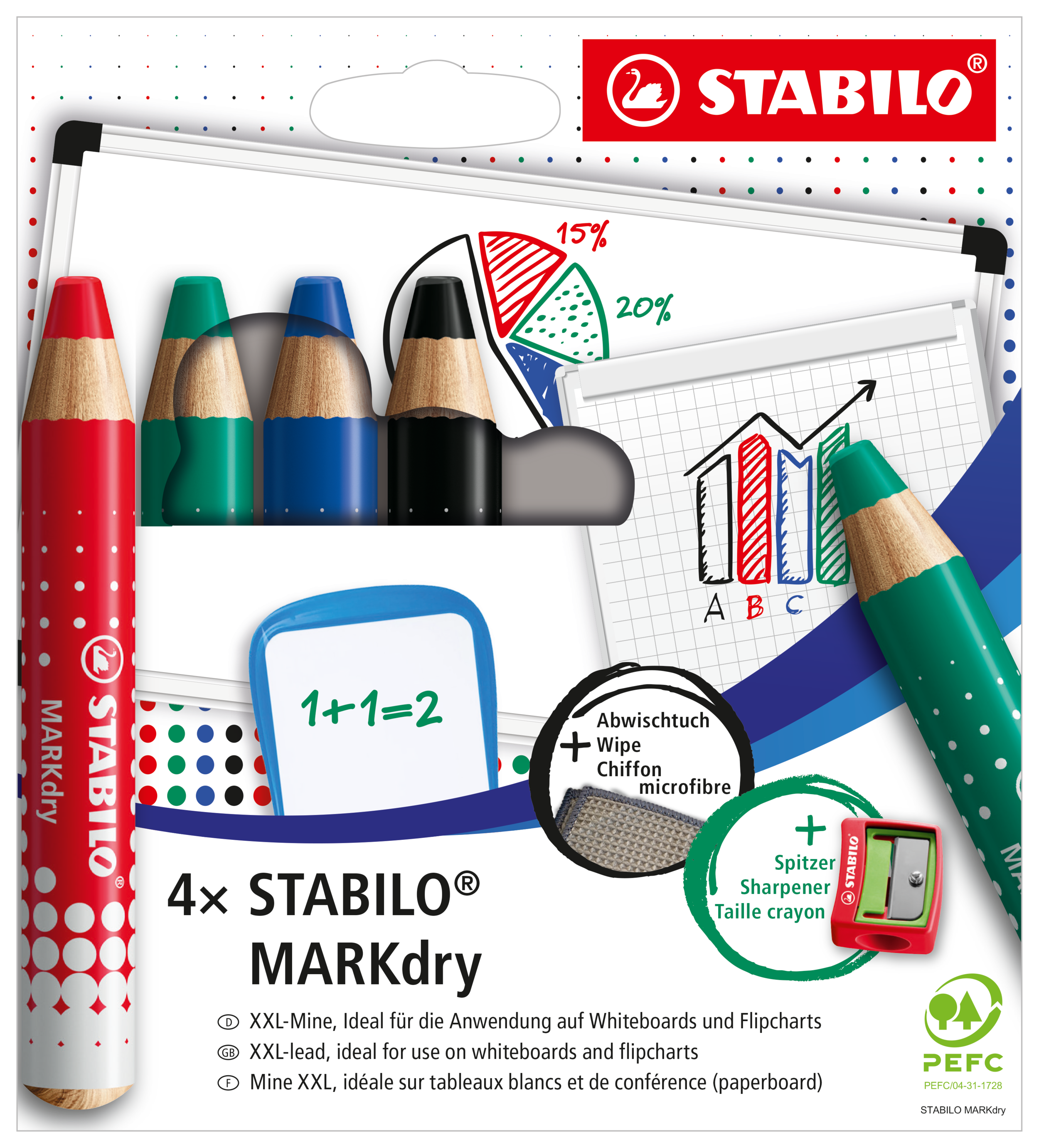 Whiteboard/Flipchart-Marker Marker 4 Stück