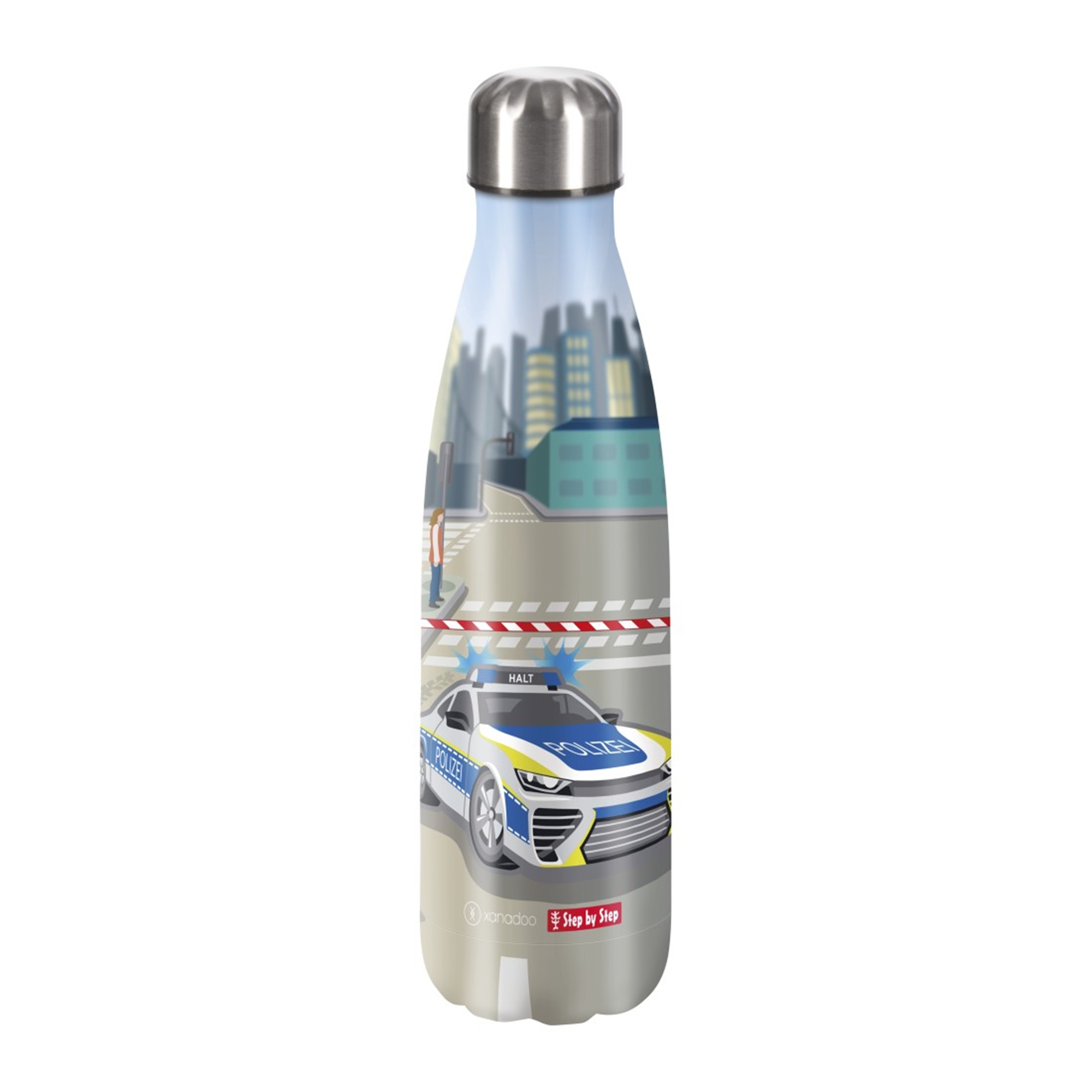 Step by Step Edelstahl-Trinkflasche Police Car Cody 