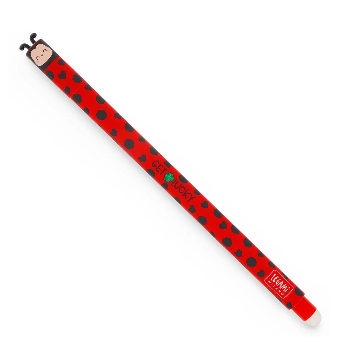 Legami Löschbarer Gelstift Marienkäfer Ladybug Get Lucky, Erasable Pen, Neuheit