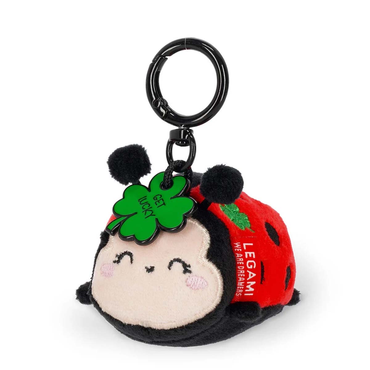 Legami Neuheit Plüsch-Schlüsselanhänger Marienkäfer Ladybug, Tiny Super Soft!