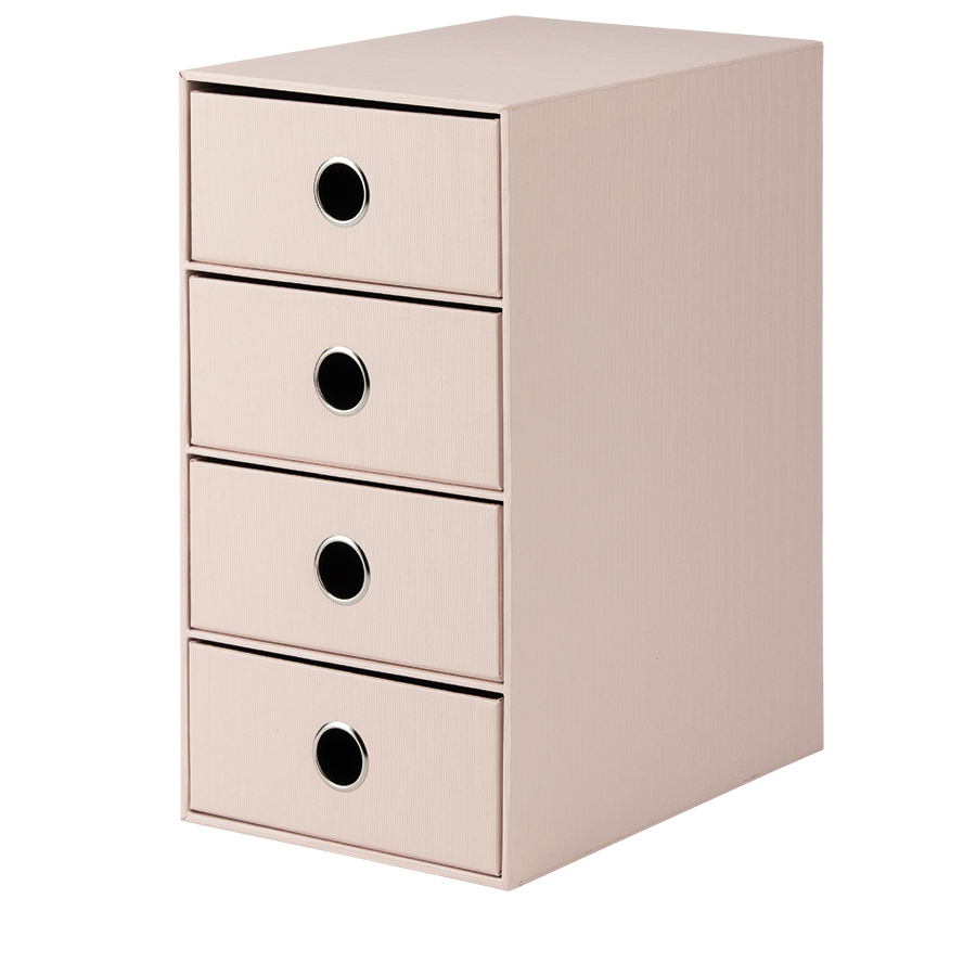 Rössler 4er Schubladenbox für A5 powder/rosa