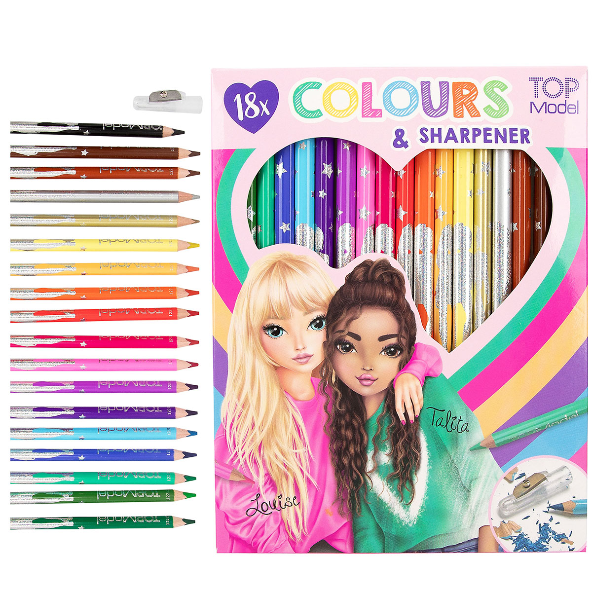 TOPModel 18er Buntstifte-Set mit Anspitzer, Depesche