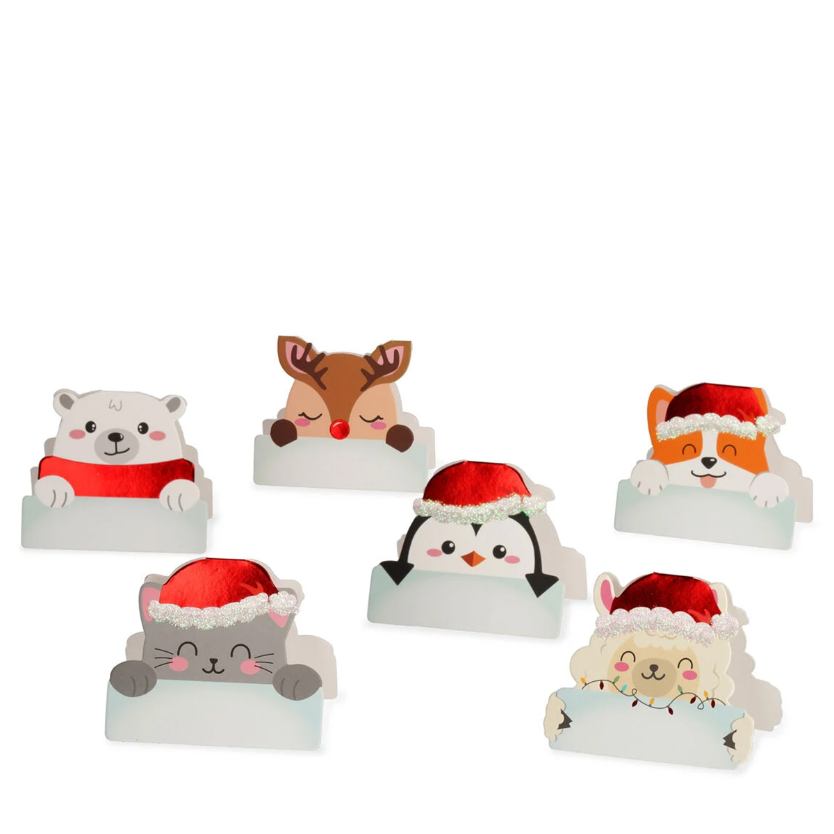 Legami Weihnachts-Set mit 12 weihnachtlichen Tischkärtchen