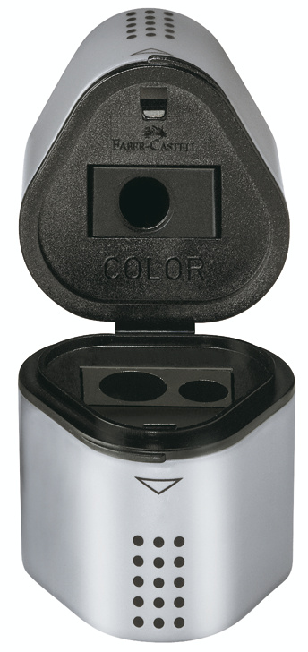 Faber-Castell Dreifachspitzdose Grip silber