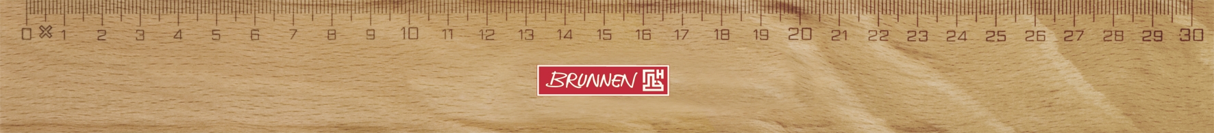 Lineal 30cm Holz BRUNNEN