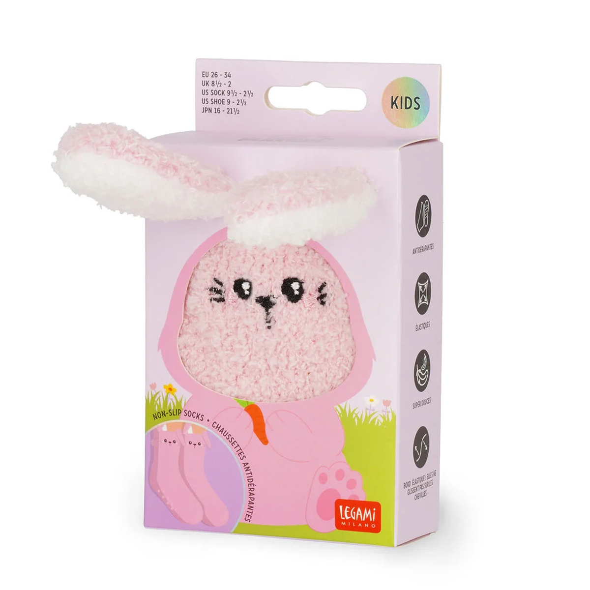 Legami Anti-Rutsch-Socken Bunny, kuschelige Socken für Erwachsene Bunny It’s a Match!