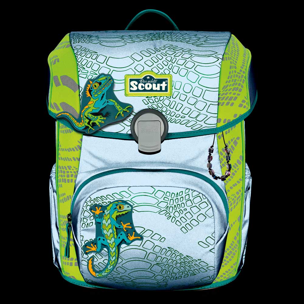 Scout Schulranzen-Set Neo Superflash-Extreme Lizard